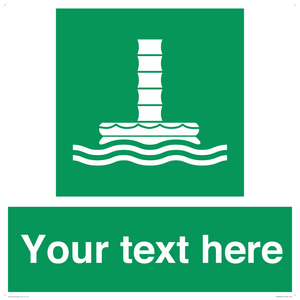 Custom sign safe condition Evacuation chute 